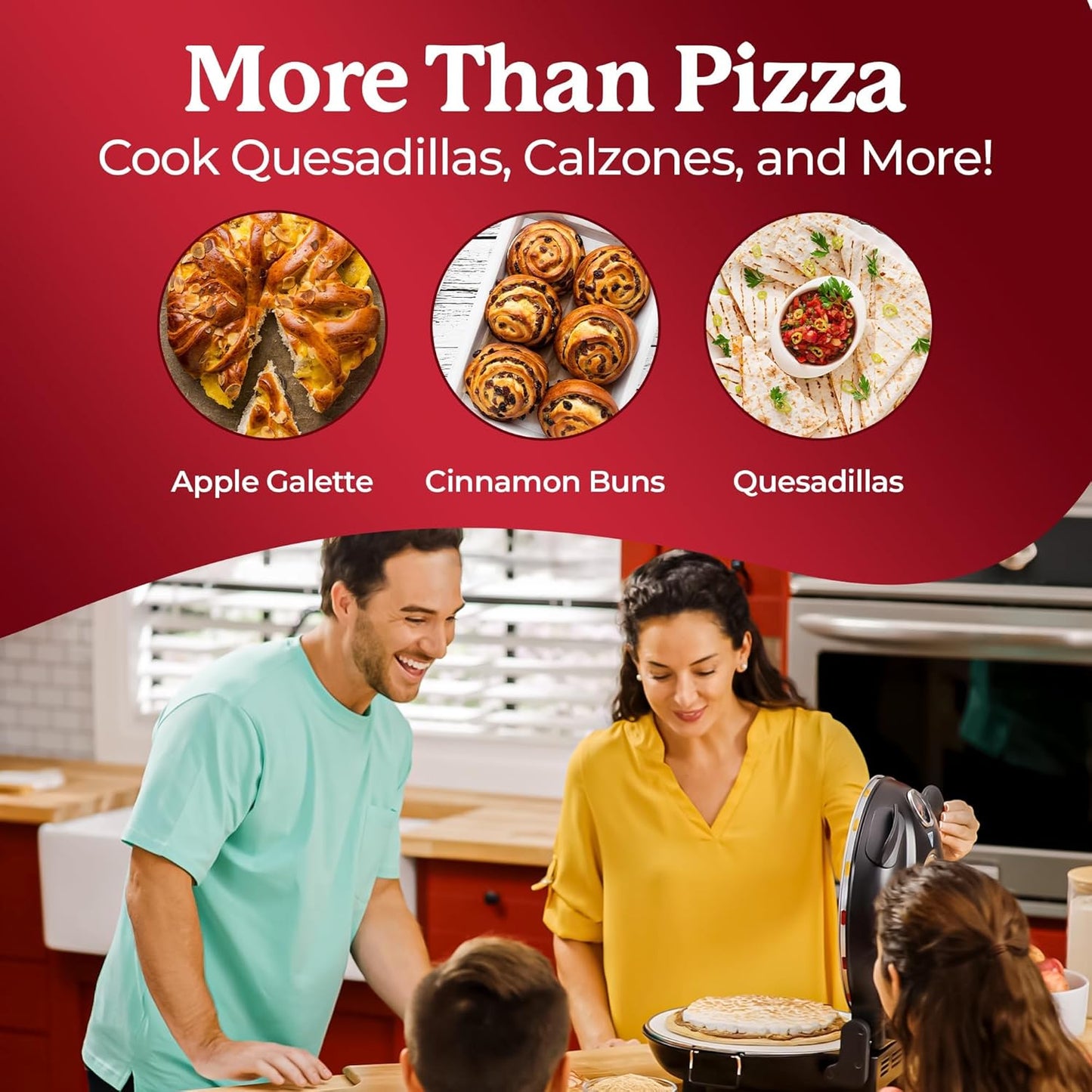 PIEZANO Crispy Crust Pizza Oven by Granitestone – 12 Inch Electric Pizza Oven Indoor Countertop Maker with Ceramic Stone Heats up to 800˚F for Stone Baked Pizzeria Style at Home As Seen on TV Products