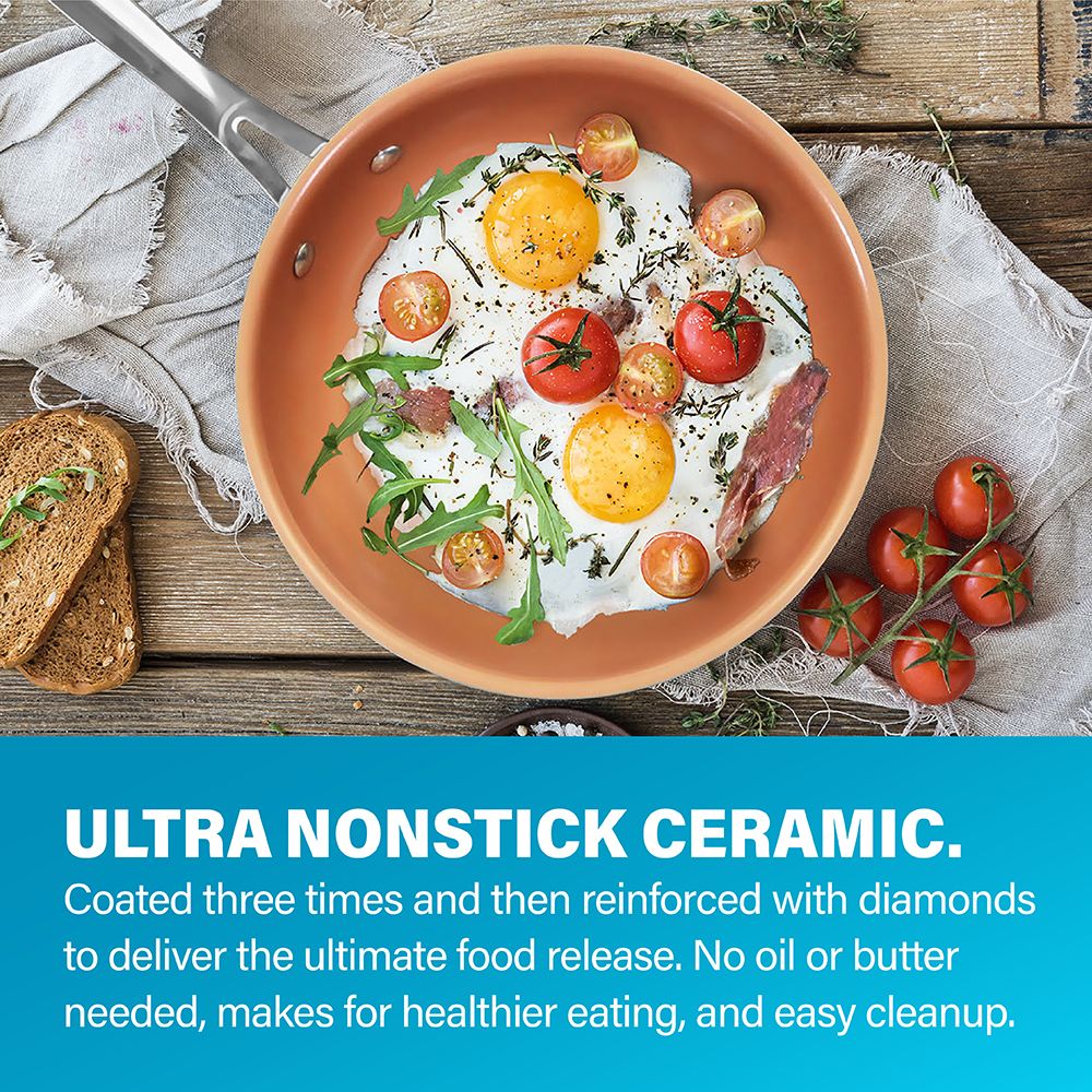 Gotham Steel 32 Pc Pots and Pans Set Nonstick Cookware + Bakeware Set, Complete Ceramic for Kitchen, Non Stick with Lids, Dishwasher / Oven Safe, Toxic - Blue