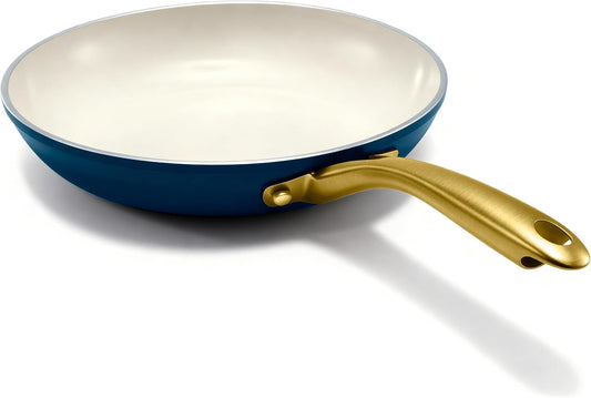 GOTHAM STEEL 10 Inch Non Stick Frying Pans Nonstick Skillet, Ceramic Pan for Cooking Non Toxic, Nonstick Frying Pan Skillets with Stay Cool Handle, Fry Pans, Oven and Dishwasher Safe - Navy