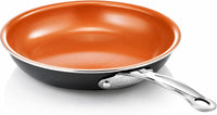 GOTHAM STEEL 8 Inch Copper Non Stick Frying Pans Skillet | Nonstick, Ceramic Non Toxic Coating PFAS-Free, Titanium & Diamond Coated, Lightweight, Oven & Dishwasher Safe: Home & Kitchen