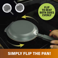 GOTHAM STEEL 8" Double Sided Pancake & Omlet Pan, Ceramic Nonstick, Copper | Titanium & Diamond Coated, Frittata, Omelette and Pancake Maker Griddle for Fluffy Pancakes, Easy to Flip, Dishwasher Safe: Home & Kitchen