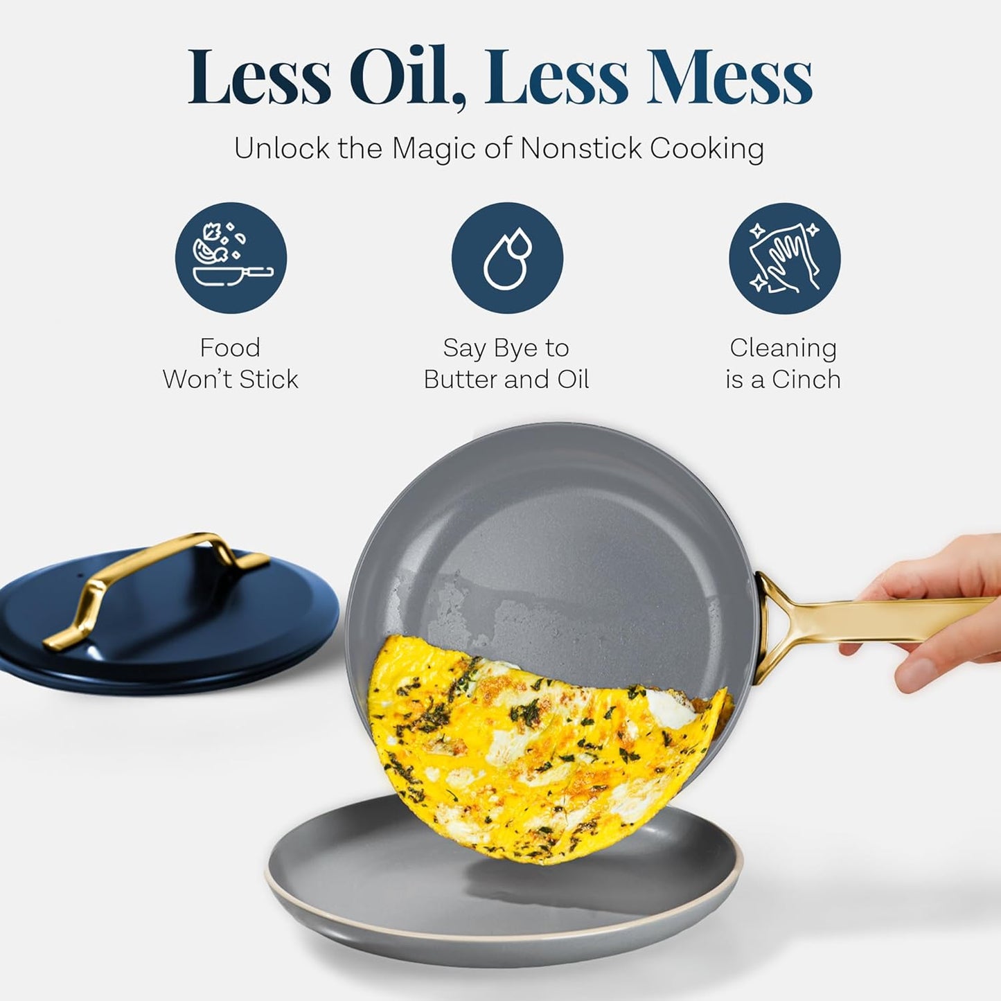 Gotham Steel Modern 11 Pc Ceramic Cookware Set, Elegantly Designed Pots and Pans Set Non Stick with Steamer, Induction Bottom, Premium Stay Cool Handles, Non Toxic PFOA Free, Oven & Dishwasher Safe (Copy) (Copy)