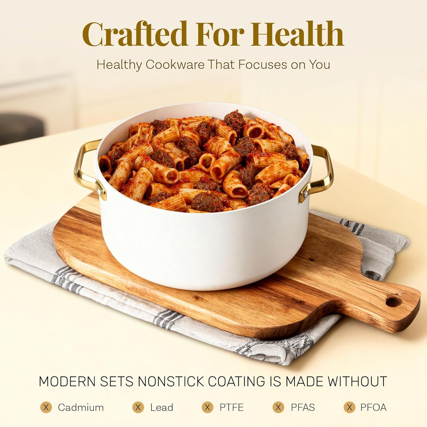 Gotham Steel Modern 11 Pc Ceramic Cookware Set, Elegantly Designed Pots and Pans Set Non Stick with Steamer, Induction Bottom, Premium Stay Cool Handles, Non Toxic PFOA Free, Oven & Dishwasher Safe