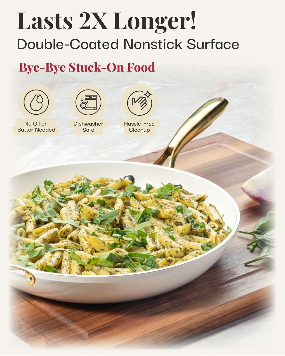 GOTHAM STEEL 14 Inch Non Stick Frying Pans Nonstick Skillet, Ceramic Pan for Cooking Non Toxic, Nonstick Frying Pan Skillets with Stay Cool Handle, Fry Pans, Oven and Dishwasher Safe