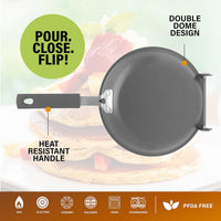 GOTHAM STEEL 8" Double Sided Pancake & Omlet Pan, Ceramic Nonstick, Copper | Titanium & Diamond Coated, Frittata, Omelette and Pancake Maker Griddle for Fluffy Pancakes, Easy to Flip, Dishwasher Safe: Home & Kitchen