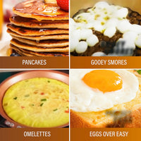GOTHAM STEEL 8" Double Sided Pancake & Omlet Pan, Ceramic Nonstick, Copper | Titanium & Diamond Coated, Frittata, Omelette and Pancake Maker Griddle for Fluffy Pancakes, Easy to Flip, Dishwasher Safe: Home & Kitchen