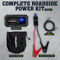Bullseye SafetyXL 1500A Car Battery Jump Starter Portable, 12V | Safe Start Spark & Reverse Polarity Protection, 2250mAh Rechargeable Power Bank, LED Flashlight -for 6.0L Gas / 3.0L Diesel