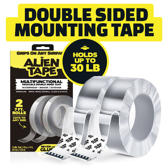 Alien Tape Nano Double Sided Tape Multipurpose Removable Adhesive Transparent Grip Mounting Tape Washable Tape 2Pcs