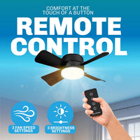 Bell+Howell Socket Breeze 15.4" Socket Fan Light with Remote | 3500K, 1000 Lumens, Portable, Small, Easy to Install Ceiling Fan Replacement for Bedroom, Kitchen, Living Room