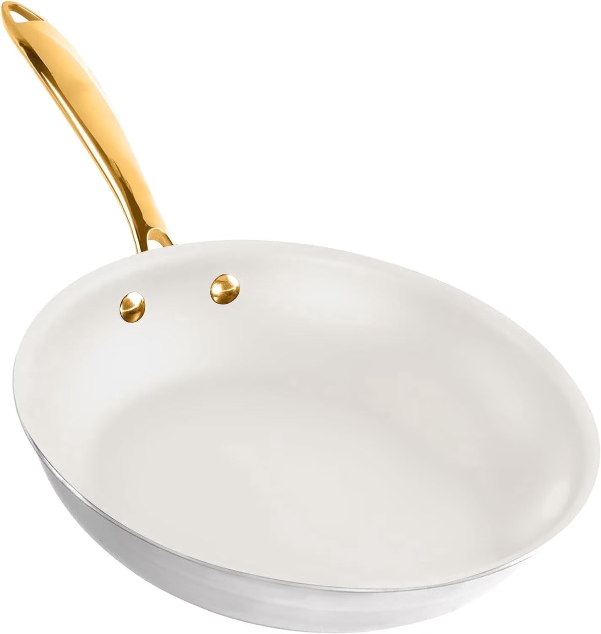 Gotham Steel 10 Inch Non Stick Frying Pan Nonstick, Elegant Ceramic Frying Pan with Gold Handle, Nothing Sticks Egg Pan Skillet for Cooking with Stay Cool Handle, Oven/Dishwasher Safe, Non Toxic