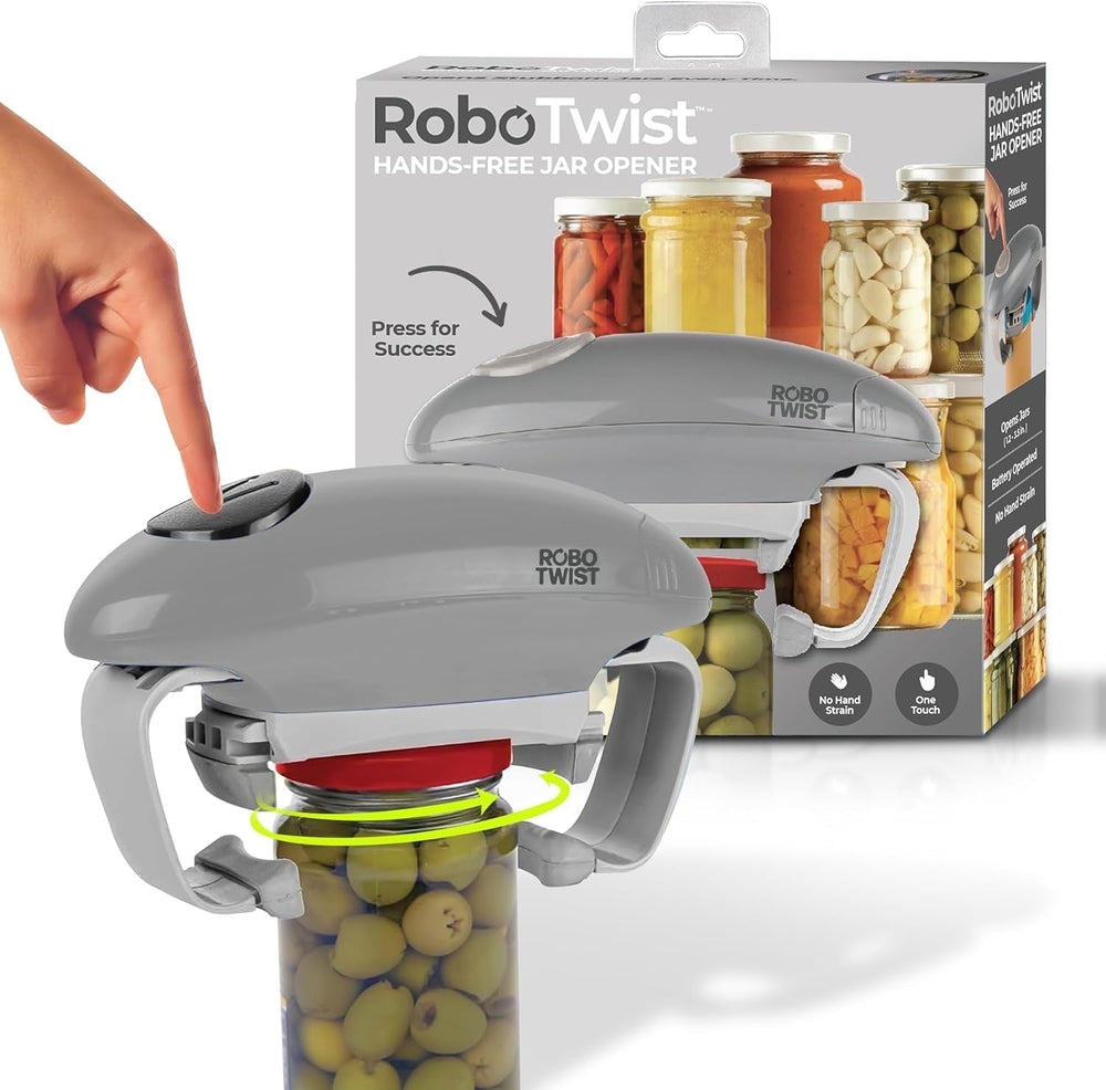 Emson Robotwist Electric Jar Opener for Seniors with Arthritis, Automatic Jar Openers for Seniors with Improved Torque, Electric Easy Jar Lid Opener – Works on All Jar Sizes, As Seen on TV Products