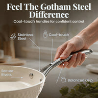 Gotham Steel Set 15pc CreamHamSS - image 7