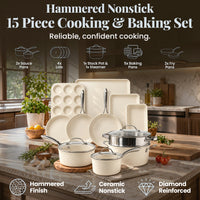Gotham Steel Set 15pc CreamHamSS - image 2
