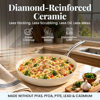 Gotham Steel Fry-Pan 10in Cream-Silver - image 2