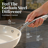 Gotham Steel Fry-Pan 10in Cream-Silver - image 6