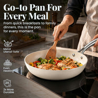 Gotham Steel Fry-Pan 10in Cream-Silver - image 4